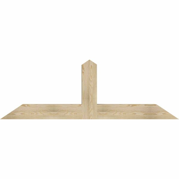 Ekena Millwork Portland Rough Sawn Timber Gable Bracket, Douglas Fir, 72"W x 24"H x 6"D x 6"F, 8/12 Pitch GBW072X24X0606POR00RDF - main